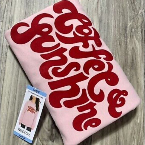 Wildfox Coffee & Sunshine oversized baggy jumper statement sweatshirt size L - Picture 1 of 8